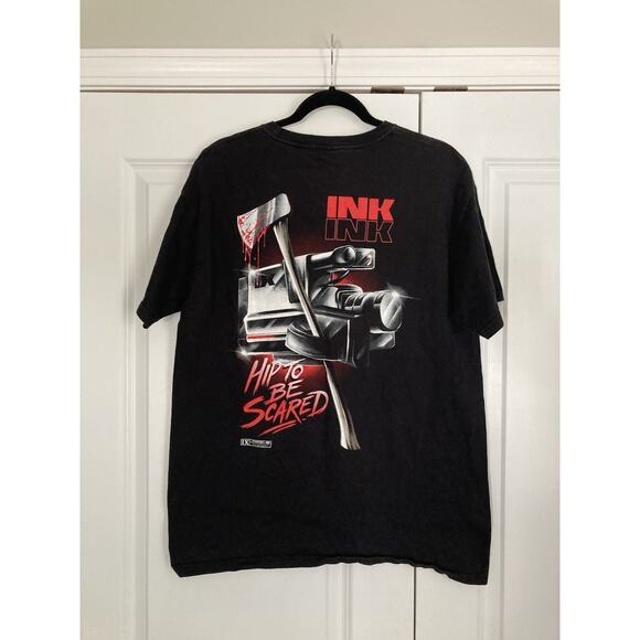 Ice Nine Kills Hip To Be Scared Tour Slasher Halloween Black T Shirt NOTN Large - Picture 1 of 5